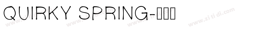 QUIRKY SPRING字体转换